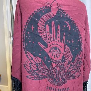 Gypsy burgundy kimono.